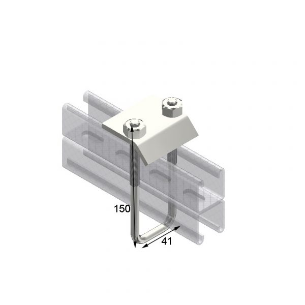 P2786 Double Channel U Bolt Assembly Network Cable and Pipe