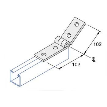 P1354 Hinge Bracket - Network Cable and Pipe