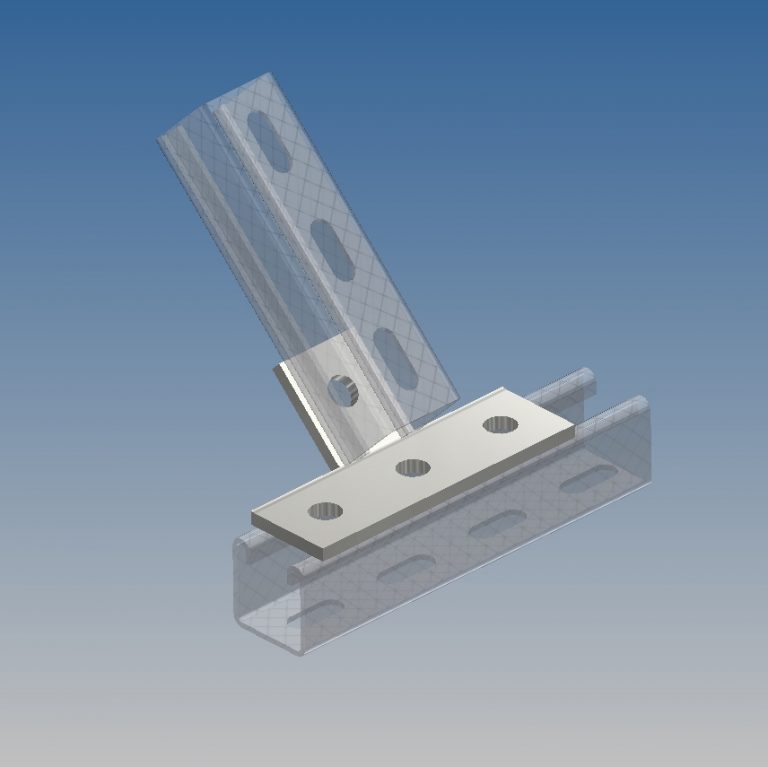 AB22 45 Degree Unistrut T Bracket Network Cable and Pipe