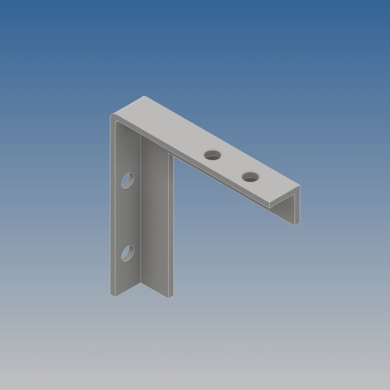 Welded Angle Bracket - Network Cable and Pipe